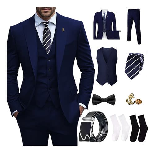 Traje De Negocios 8 Piezas Traje Casual Para Hombre - $798.49 en Mercado Libre | PrecioMX