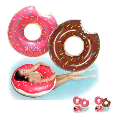 Zcgoingtech 2pzs Salvavidas Inflables Donas Flotadores Para Alberca 90cm.cafe+rosa - $159.20 en Mercado Libre | PrecioMX