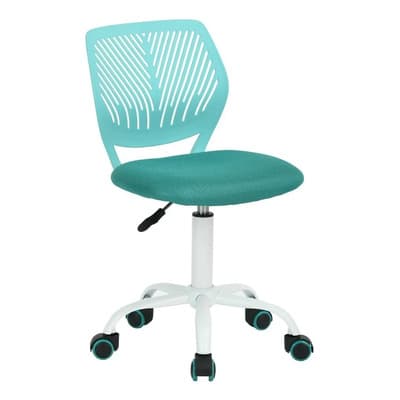 Silla Escritorio Ergonómica Para Niños, Color Turquesa, Giratoria y Altura Ajustable Homemake Furniture
