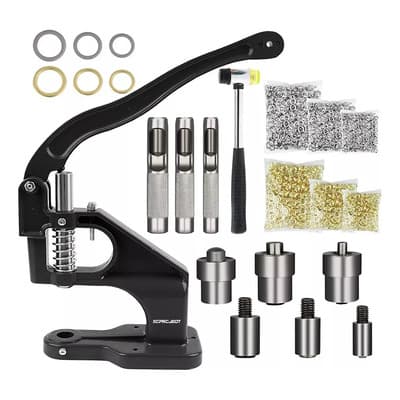 Sgprcjeot Ojillos Para Lona Ojillos Metalicos 3000 Piezas Remachadora Negro