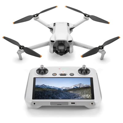 DJI Mini 3 (DJI RC) Dron 4K HDR, 38 minutos vuelo, Distancia 10 Km, grabación vertical, ligero y plegable