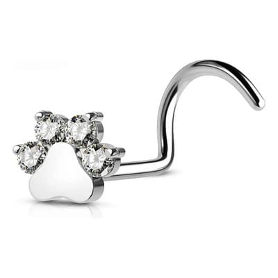 Piercing Nariz Titanio Circon Forma S Pata Piercings Plateado - $209.31 en Mercado Libre | PrecioMX