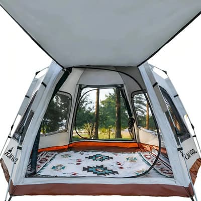 Casa De Campaña Hexagonal Extra Grande Imp Antisol 280x280cm Jm Vaal Crema - $1,499.25 en Mercado Libre | PrecioMX