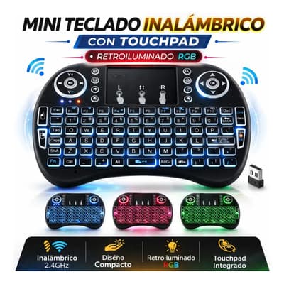 Mini Teclado Inalambrico Usb Iluminado Smart Tv Box Xbox Pc Color Del Teclado Negro - $134.68 en Mercado Libre | PrecioMX