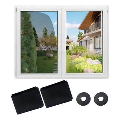 2pzs Cortina Mosquitero Ajustable Ventana Puertas Cortina Mosquitero Ventana Adhesiva 130x150cm Color Negro 1.3m X 1.5m - $98.23 en Mercado Libre | PrecioMX
