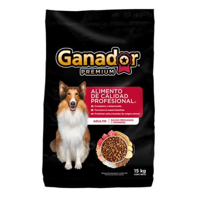 Croqueta Raza Mediana/grande Premium 15 Kg Adulto Ganador - $723.00 en Mercado Libre | PrecioMX