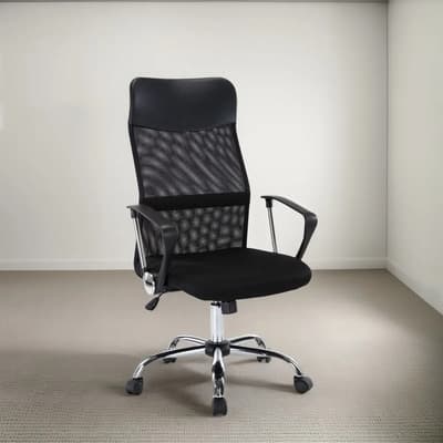Silla De Escritorio Ejecutiva Styrka Mod Génova Ergonómica Color Negro