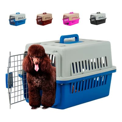 Jaula Para Mascotas Cuory Transportadora Color Azul Tamaño Mediano 31x48x31cm - $189.00 en Mercado Libre | PrecioMX