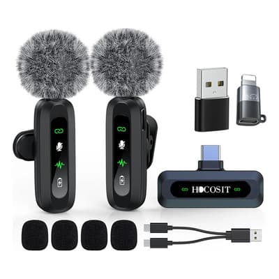 Mycased Micrófono Inalámbrico Lavalier Cancelación De Ruido Excepcional De Alta Duración Para iPhone iPad Android 2... Negro - $292.25 en Mercado Libre | PrecioMX