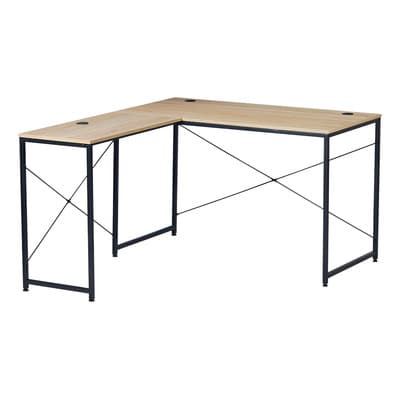 Escritorio Minimalista Tipo Escuadra Estilo Industrial Color Beige Y Negro - $1,079.00 en Mercado Libre | PrecioMX