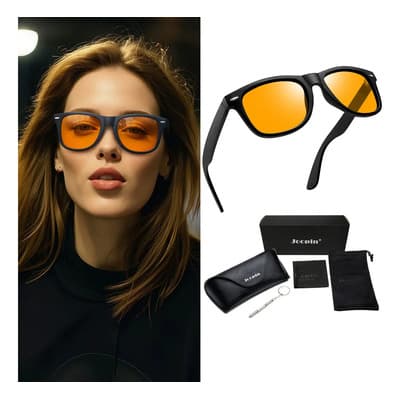 Lentes De Sol Alto Contraste Hombre Dama Computadora Tv Uv Color Negro Mate/naranja - $378.09 en Mercado Libre | PrecioMX