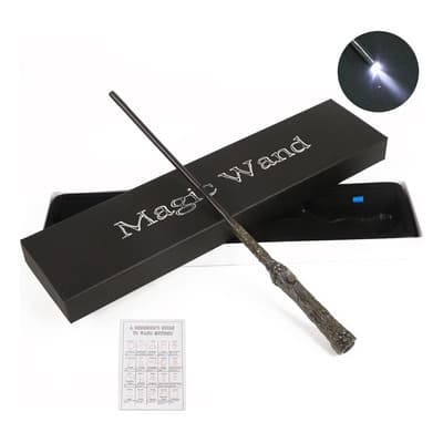 Varita Luminosa Harrypotter Con Caja Y Lista Hechizos Color Harry Potter