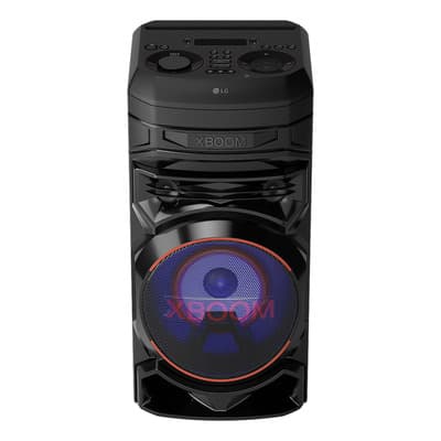 LG xboom RNC5 | Bass Blast para reforzar los bajos | Mini componente con Super Bass y efectos de fiesta con DJ App y Karaoke| Party link para emparejar con otro equipo de la serie RN