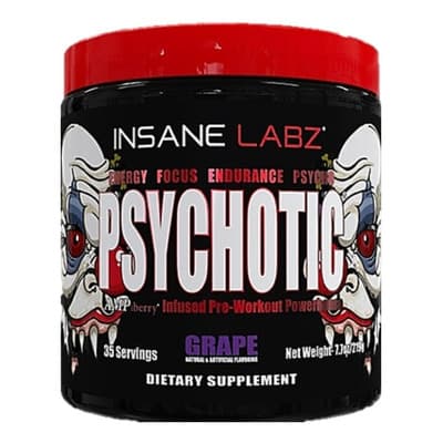 Suplemento En Polvo Insane Labz Pre-workout Psychotic Blend Sabor Uva X 216g