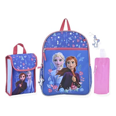 Set 3 Piezas Mochila Escolar Frozen 16 Pulgadas Bolsillo Frontal Y Laterales Correas Ajustables Color Azul - $314.55 en Mercado Libre | PrecioMX