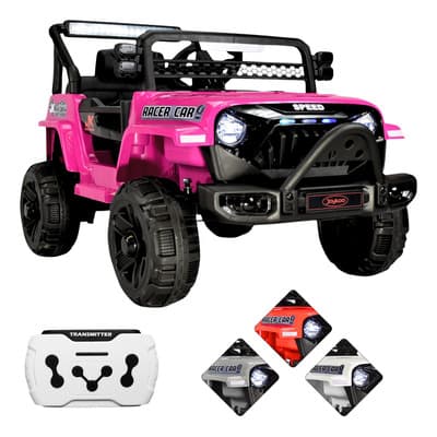 Camioneta Montable Electrica Para Niños Control Remoto 12v Color Rosa Joykoo