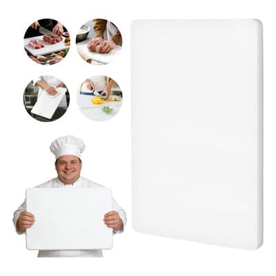 Tabla Para Picar Cortar 60x40x2.5cm Alimentos De Cocina Colgable Antibacterial Y Antimoho Sin Daño A Cuchilla Facil De Limpiar Alta Densidad Dureza Preparación De Alimentos Blanco