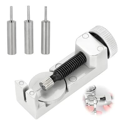 Solviora Herramienta Removedor De Eslabones Ajustable Con Base/tornillo Plata, Fácil Para Desmontar O Añadir Eslabones A La Correa, Compatible Con La Mayoría De Los Relojes - $79.60 en Mercado Libre | PrecioMX