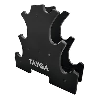 Rack De Plástico Para 3 Pares De Mancuernas Negro