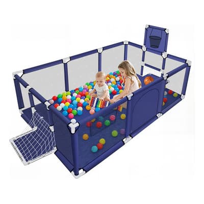 Corralitos Plegable Bebe Talla Grande Corral Gimnasio Juegos Azul - $679.32 en Mercado Libre | PrecioMX