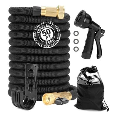 Manguera Expandible Yishabeier 8 Modos Pulverización 15m Negro PVC