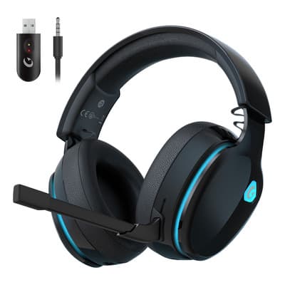 Bogast® Auriculares Inalámbricos De 2.4ghz Para Gaming Compatibles Con Ps5, Ps4, Pc Y Nintendo Switch, Bluetooth 5.3, Micrófono Con Cancelación De Ruido, Sonido Estéreo, Batería De Más De 40 Horas