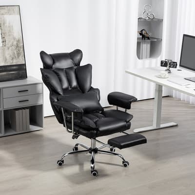 Silla Escritorio Ejecutiva Emilio Premium+ Oficina Pu Negro Material Del Tapizado Cuero Sintético