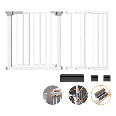 Puerta Seguridad Bebe Interior Expandible Rejas +7+14+28 Para Bebes Mascota Color Blanco - $1,162.42 en Mercado Libre | PrecioMX