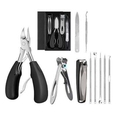 Kit Pedicure Profesional, Kit Manicure, Alicates,cortaúñas Color Negro - $140.00 en Mercado Libre | PrecioMX