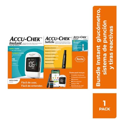 Kit Glucómetro Accu-chek Instant Roche Blanco - $719.00 en Mercado Libre | PrecioMX