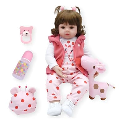 Muñeca Reborn Auxtoo 48cm Silicona Algodón Cuerpo Suave Bebé Con Juguetes - $634.92 en Mercado Libre | PrecioMX