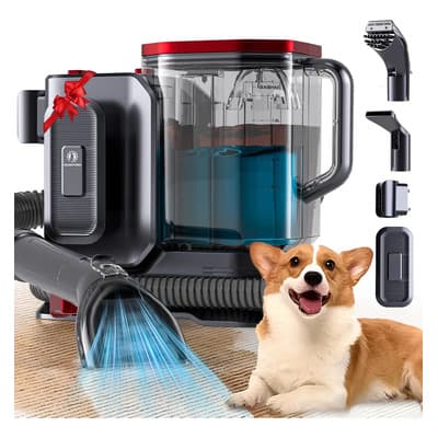 Aspiradora Para Limpiar Alfombras Y Manchas Greastorm 1.2l+1l 23kpa Limpiadora Eléctrica Para Hogar O Auto Oficina Aspiradora Inyección Succión