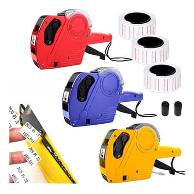 Máquina Codificadora De 8 Dígitos Con 3 Rollo Etiquetas Pistola De Etiqueta De Precio De 8 Dígitos Kit De Pistola De Precios Para Oficina, Tienda Minorista, Tienda De Comestibles