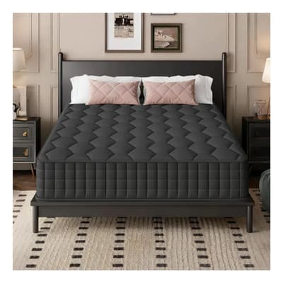 Colchon Matrimonial Híbrido Memory Foam Viscoelástico + Resortes - Soporte Lumbar Ortopédico Y Ergonómico, Alta Densidad, Hipoalergénico Y Antiácaros - 250 Kg De Resistencia - En Caja