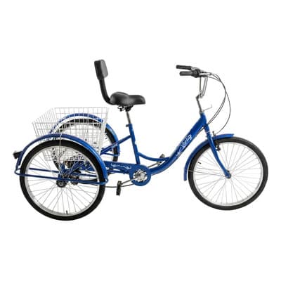 Bicicleta Triciclo Para Adultos C/cesta Y Asiento Ajustable Color Azul Tamaño Del Cuadro 24 - $6,649.30 en Mercado Libre | PrecioMX