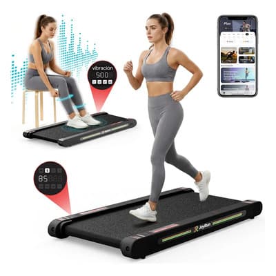 Caminadora Eléctrica 3 En 1 Negra Portátil 2.5Hp Caminar Correr Caminadora Plataforma Vibratoria 4 Modos Vibración Relaja Músculos en 5 Minutos Bluetooth App Control Remoto