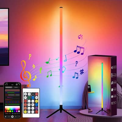 Lámpara De Noche Luz De Piso Rgbw Led Moderna App Remoto Control Decorativa Bluetooth para cuarto Inteligentes Música Interior Romántico