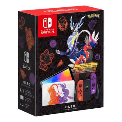 NintendoSwitch OLED HEG-001 64GB Pokémon Scarlet & Violet Edition color rojo y violeta y negro 2022