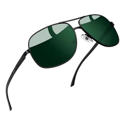 Joopin Lentes De Sol Polarizadas Hombre Gafas Uv400 Anteojos G15 Verde Oscuro Forma Piloto Liso Negro - $321.66 en Mercado Libre | PrecioMX