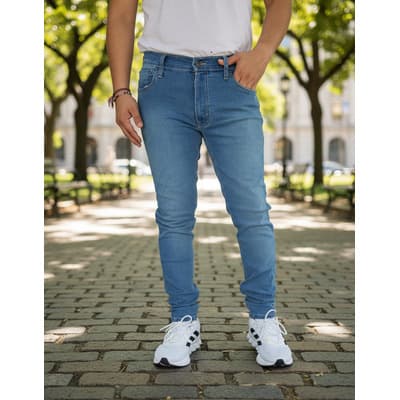 Pantalon Para Levi's Hombre Skinny 511 Blue Light Mezclilla