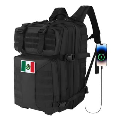 45 L Mochila Táctica Mmilitar Exteriores Camping Impermeable Color Negro Diseño De La Tela Rayas - $293.58 en Mercado Libre | PrecioMX