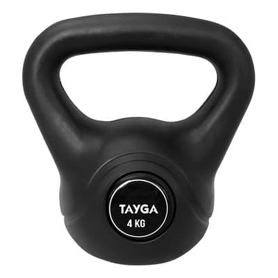 Pesa Rusa Kettlebell 4k Plastico Crossfit Gym Gimnasio Tayga Negro