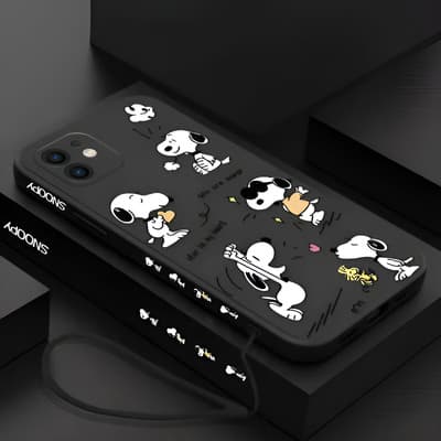 Funda De Silicona Para Huawei Dibujos Animados De Perro + Correas