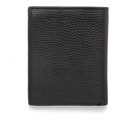 Cartera Cloe Uomo Chica Flap Piel Genuina Herraje Metálico Color Negro