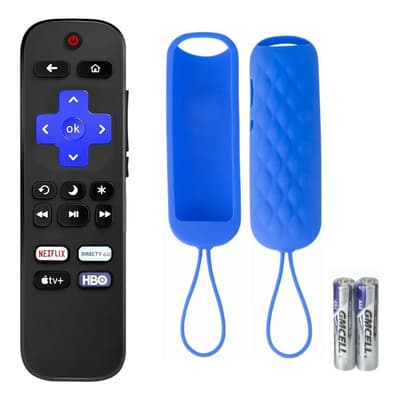 Control Remoto Compatible Con Roku Tv Hisense Tcl Sanyo Sharp Atvio Polaroid Smart Tvs Netflix Hbo Apple Tv Directv Go, Jvc, Philips