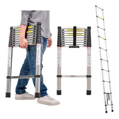 Escalera Telescópica Ajustable Retráctil Recta 3.8 Metros Selectshop Hr4c5 Color Plateado - $1,079.00 en Mercado Libre | PrecioMX