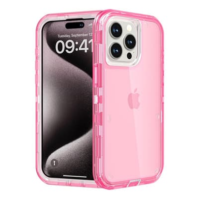 Funda Case De Uso Rudo 360 Para iPhone Transparente Antigolpes Con Marco Frontal 3 En 1 Desarmable Tpu + Pc Engrosamiento Múltiple Para Evitar Caídas Para iPhone 15 Promax Rosa Orilwoya - $98.00 en Mercado Libre | PrecioMX