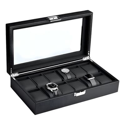 Timotech Caja Organizadora De Relojes Con 12 Compartimentos Negro - $729.99 en Mercado Libre | PrecioMX