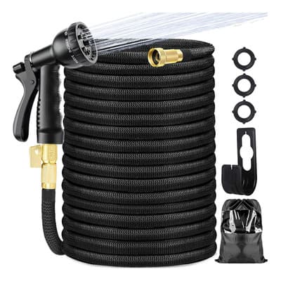 Manguera Expandible 30m SIMUKY 8 Modos Jardín Negro PVC Alta Presión