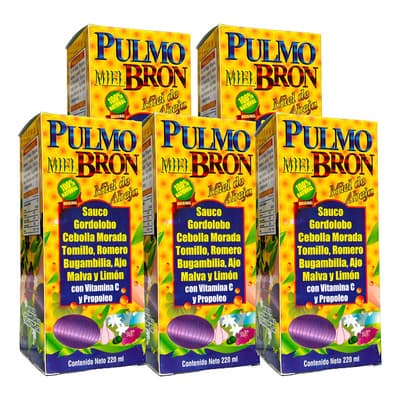 Suplemento En Jarabe Omega 2000 Jarabe Para Tos Pulmo Bron Miel Propoleo Sabor Miel En Botella De 220ml Pack X 3 U